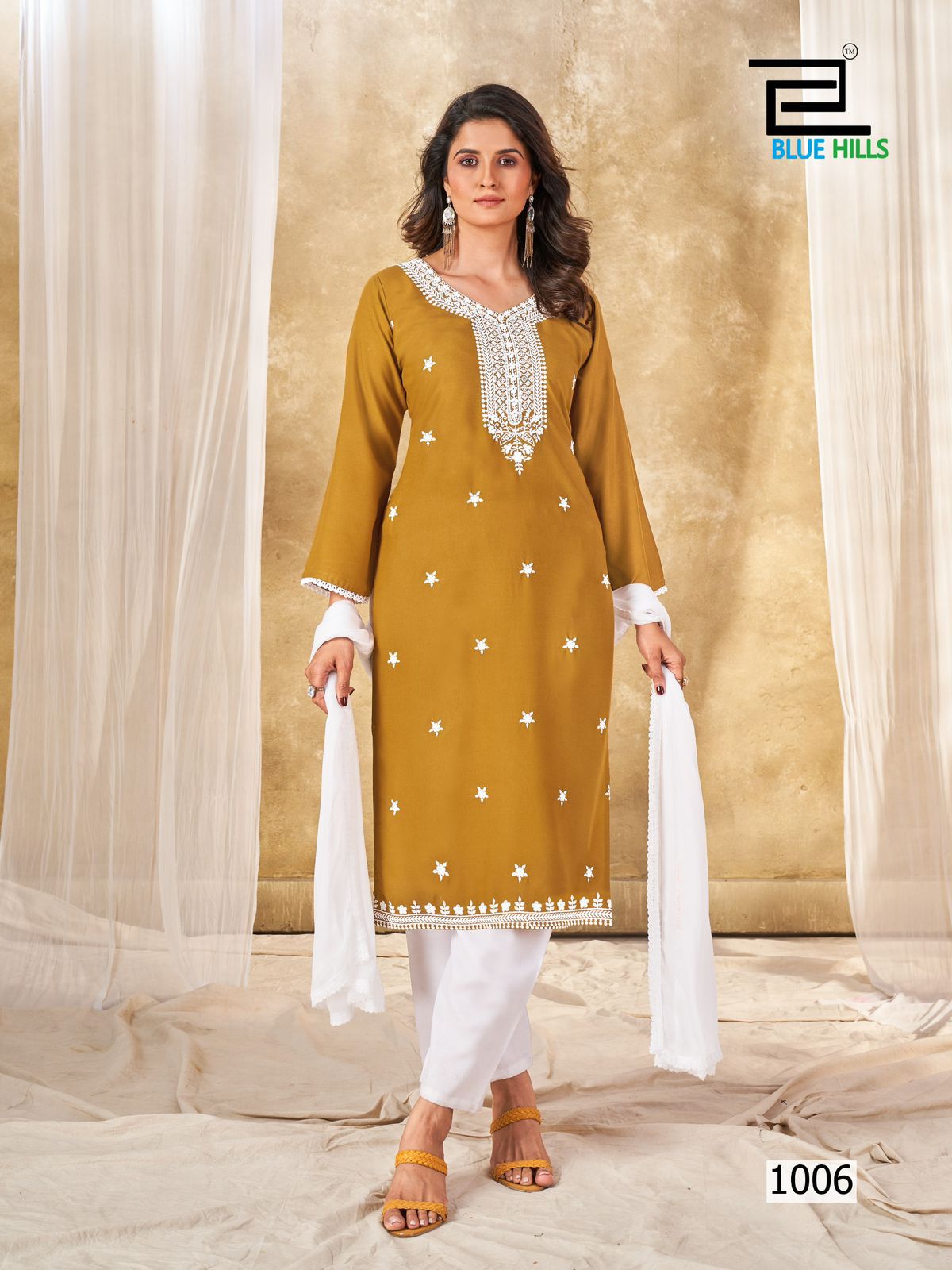 Ziva By Blue Hills Rayon Embroidered Kurti With Bottom Dupatta Wholesale Price In Surat
